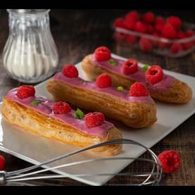 Raspberry Eclairs